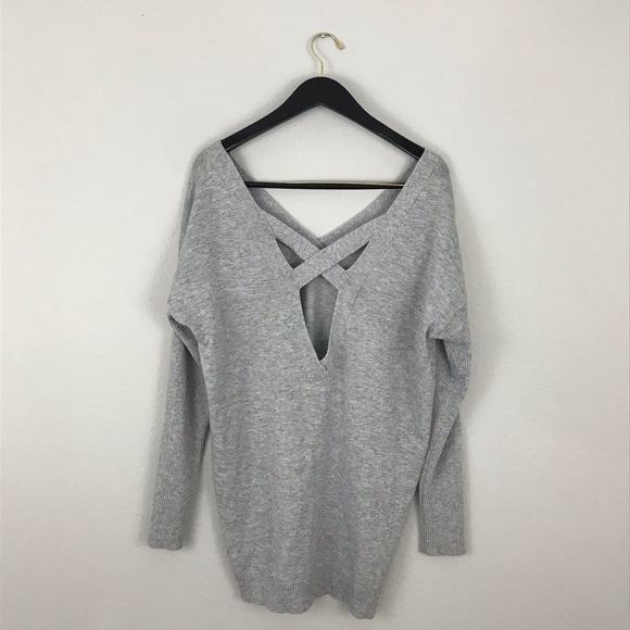 MINKPINK Sweaters - Minkpink Large Fingers Crossed Knit Top Gray